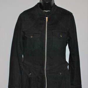 Prairie Underground Black Moto Zip Dress M